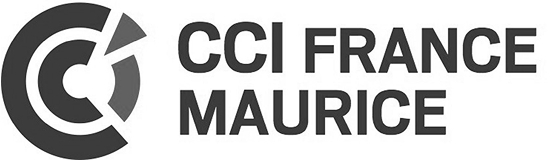 Logo CCI France Maurice noir et blanc